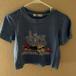 Cotton on Blue power rangers crop top